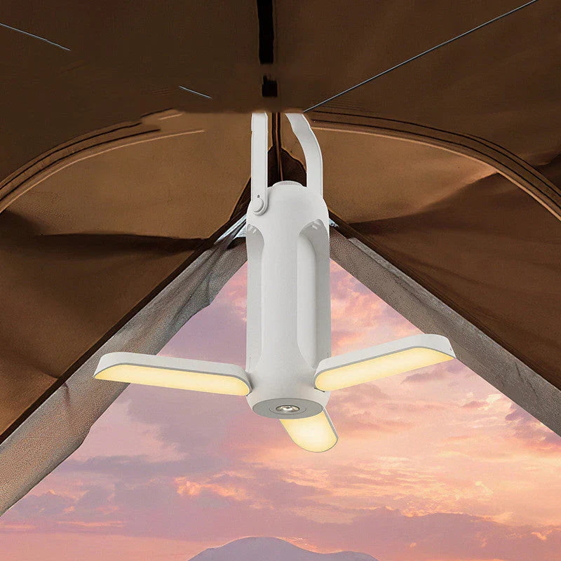Zestaw: lampa kempingowa LED LumiCamp. Niezbędna latarka outdoor, światło przenośne do namiotu na camping.