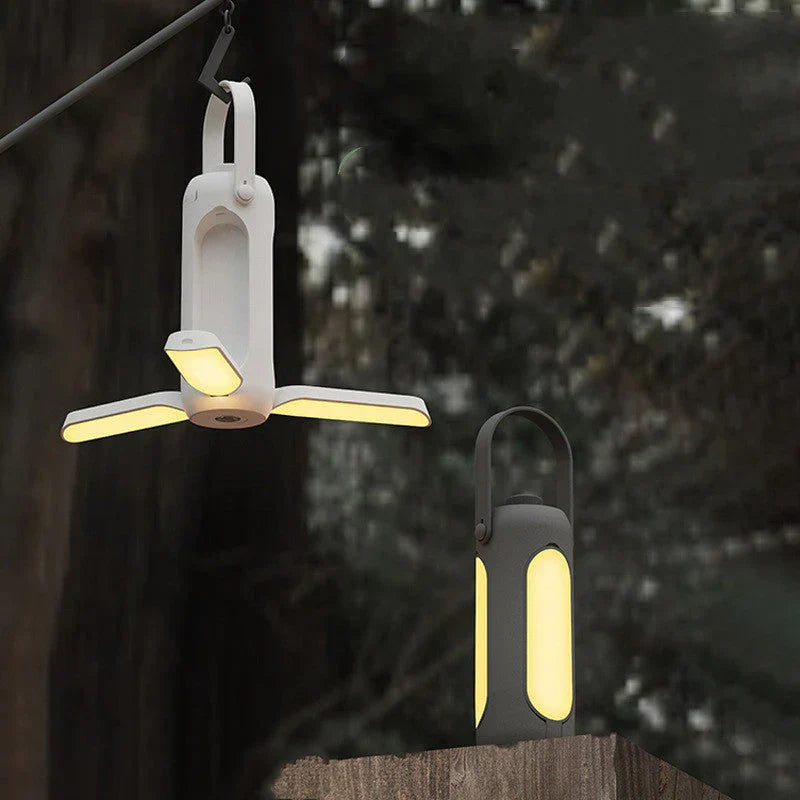 Przenośna lampa kempingowa LED LumiCamp, idealna na biwak, wędrówki i survival. Jasne światło outdoor do namiotu.