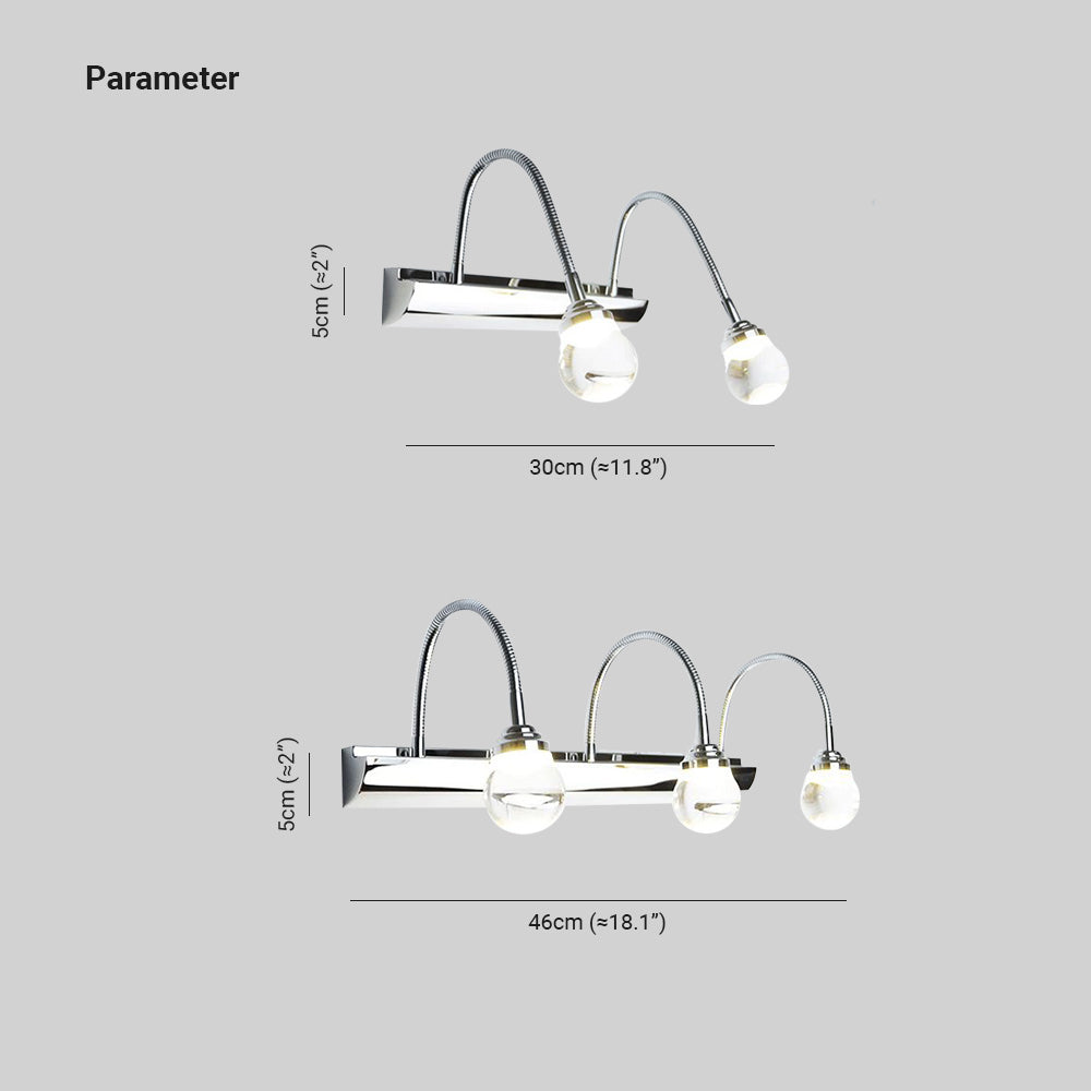 Nowoczesna lampa ścienna LED do salonu. Eleganckie zakrzywione oświetlenie, styl designerski.